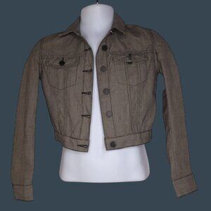 BDG Urban Outfitters XS Plaid Cropped Jacket Button Closure Long Sleeve